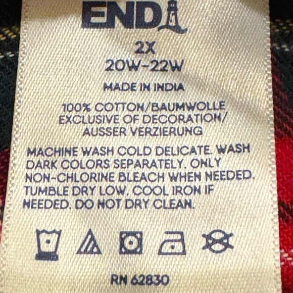 Lands' End Red Plaid Women's Pajama Set Plus size XXL - Picture 2 of 7